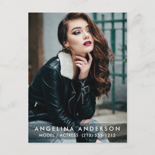 Modern fotovykort för Actor-modell Vykort (Framsida)
