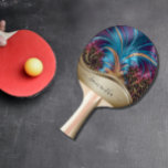Modern Fractal Blue Guld Handskriftlig Namn Pingisracket<br><div class="desc">Denna design finns även tillgänglig på andra mobila modeller. Välj Enhetstyp om du vill visa andra iPhone, Samsung Galaxy eller Google fodral. Vissa stilar kan ändras genom att markera Stil om det är ett alternativ. Den här designen kan vara personlig i det område som tillhandahålls genom att ändra fotot och/eller...</div>