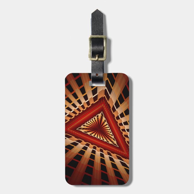 Modern Fractal grafik i 3D Fantasy Network Bagagebricka (Vertikal Framsida)