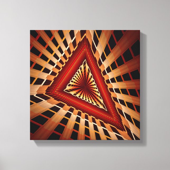 Modern Fractal grafik i 3D Fantasy Network Canvastryck (Framsida)