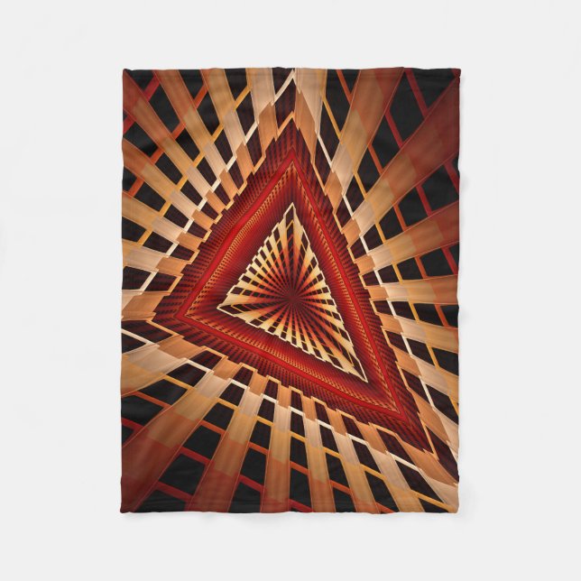 Modern Fractal grafik i 3D Fantasy Network Fleecefilt (Framsidan)