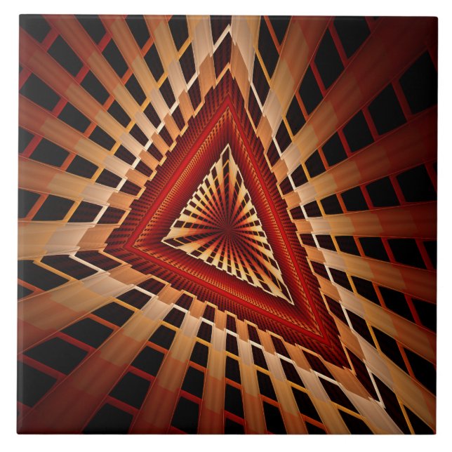 Modern Fractal grafik i 3D Fantasy Network Kakelplatta (Framsidan)