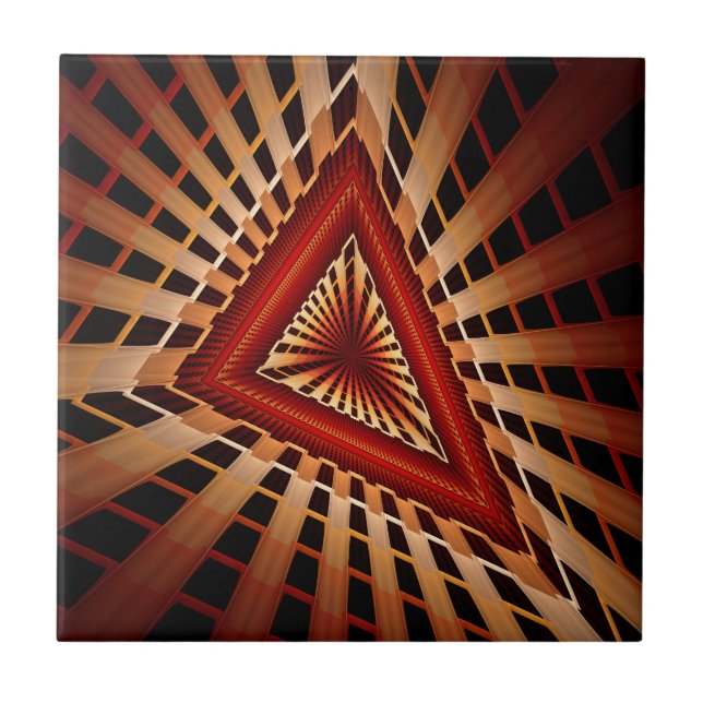 Modern Fractal grafik i 3D Fantasy Network Kakelplatta (Framsidan)