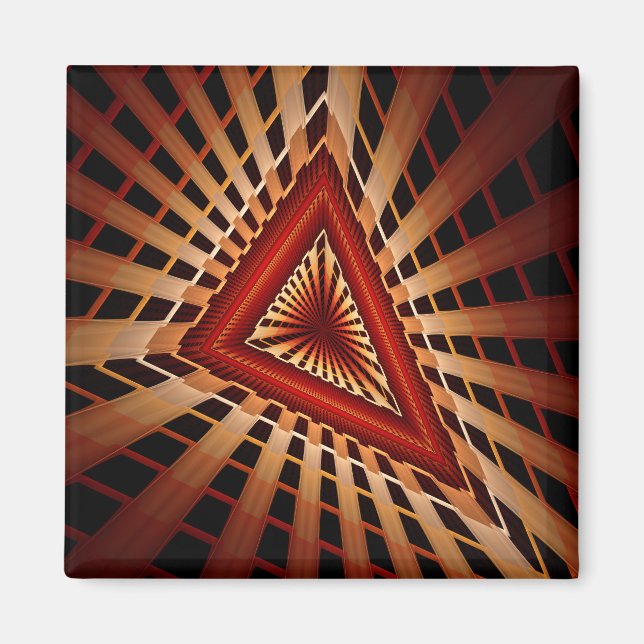 Modern Fractal grafik i 3D Fantasy Network Magnet (Framsidan)