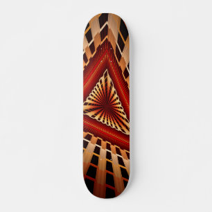 Modern Fractal grafik i 3D Fantasy Network Mini Skateboard Bräda 18,5 Cm