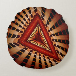 Modern Fractal grafik i 3D Fantasy Network Rund Kudde