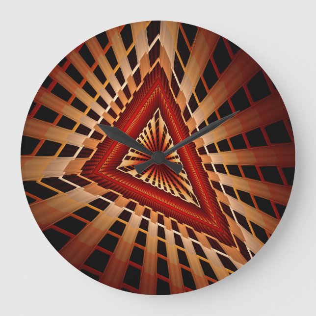 Modern Fractal grafik i 3D Fantasy Network Stor Klocka (Framsida)