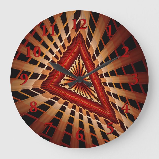 Modern Fractal grafik i 3D Fantasy Network Stor Klocka (Framsida)