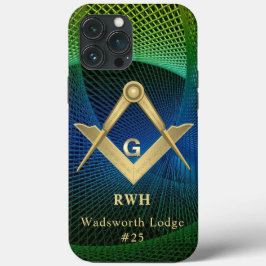 Modern Fractal Masonic Monogrammed