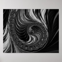 Modern Fractal Metallic Nautilus Golden Ratio