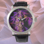 Modern frakttal i svartvitt och lila armbandsur<br><div class="desc">Unik lila frakttal design - modern konst! Fantasy - unik - coola! Designad av Marions Artwork. Du kan anpassa designen eller överföra den till en annan produkt! Ändra storleka,  lägg till text och mer!</div>
