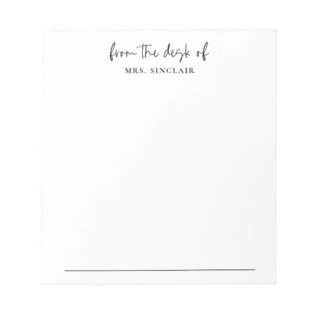 Modern från kvinnans skrivbord anteckningsblock (Framsida)