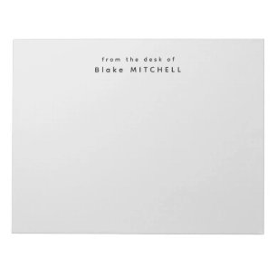 Modern från Monogram Grått Stationery-skrivbordet Anteckningsblock