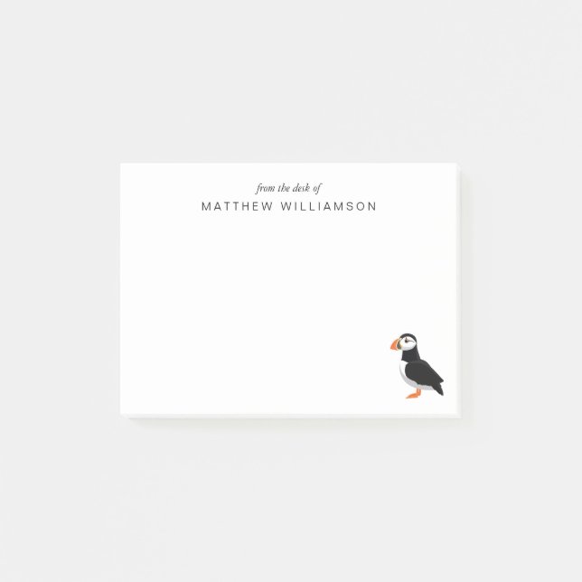 Modern från Puffin Birds skrivbord Post-it Block (Framsida)