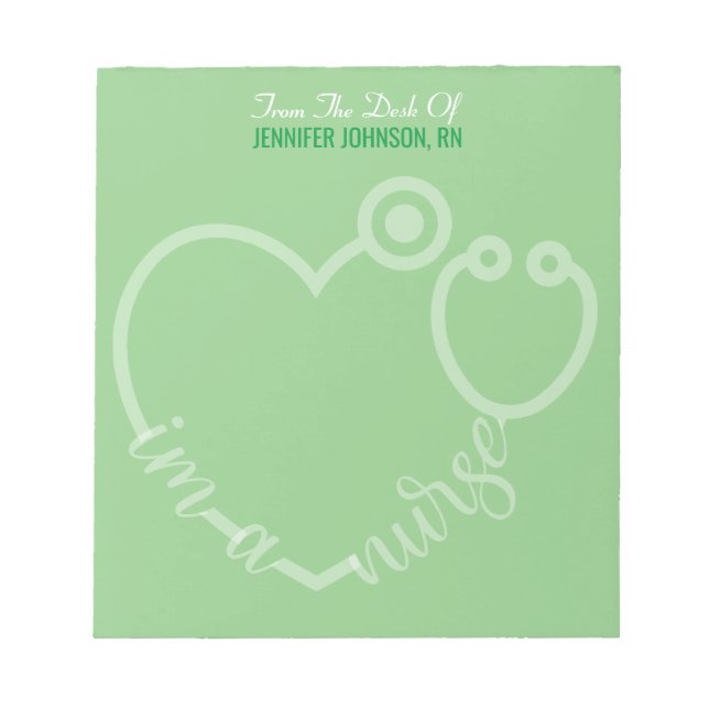 Modern från sjukskrivningen Stethoscope Namn  Anteckningsblock (Framsida)