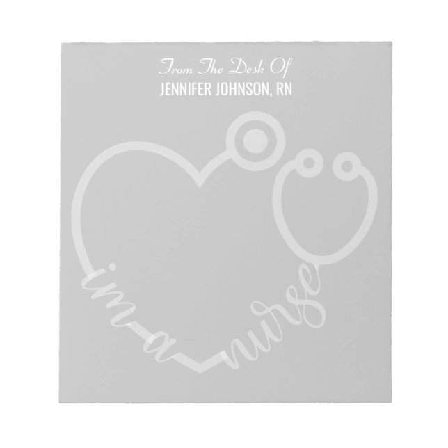 Modern från sjukskrivningen Stethoscope Namn Anteckningsblock (Framsida)