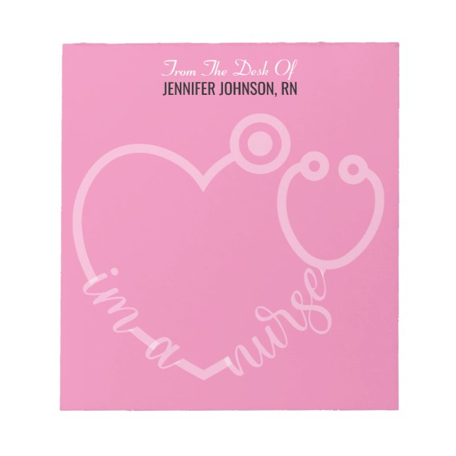 Modern från sjukskrivningen Stethoscope Namn Anteckningsblock (Framsida)
