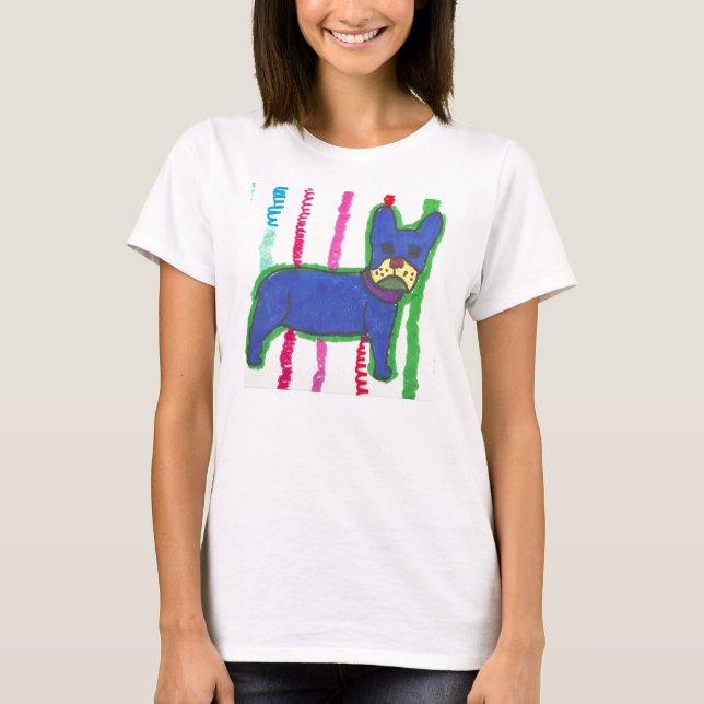Modern fransk bulldoggTrendig-T T Shirt (Framsida)
