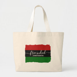 Modern FREE INDEED Panafrikansk JUNETEENTH Jumbo Tygkasse