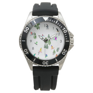Modern Freeride Snowboarder Snowboarder Art Armbandsur
