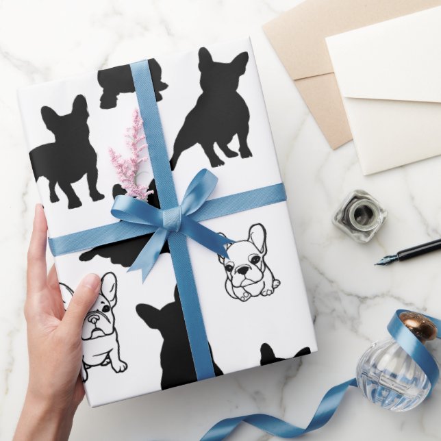 Modern Frenchie Fransk Bulldog jul Presentpapper (Gifting)