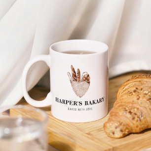 Modern Fresh Bakery Professionell Logotyp Business Mugg