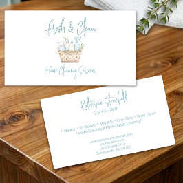 Modern Fresh Custom House Cleaning Services Visitkort