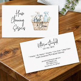 Modern Fresh House Cleaning Services Visitkort