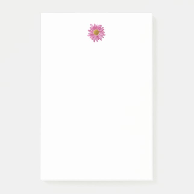 Modern Fresh Rosa Daisy Hennes Desk Post-it Block (Framsida)