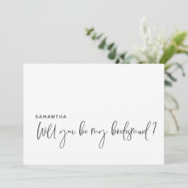 Modern Frieri blir mitt Bridesmaid-kort