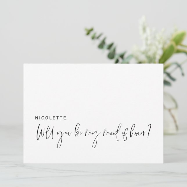 Modern Frieri blir mitt Maid of honor-kort (Stående Fram)