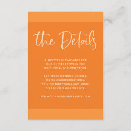 Modern Frieri | Information om Papaya Orange Bröll Tilläggskort