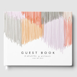 Modern Fringe Bröllop Guest Bok