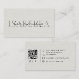 Modern frisör Makeup Artist Falskt Linne Script Fo Visitkort