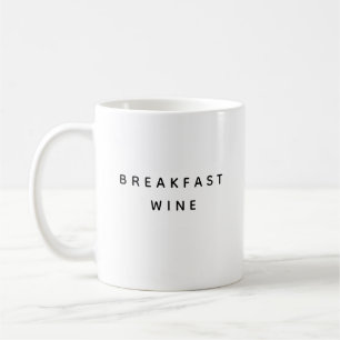 Modern frukost vin roligt citerar typografi, kaffemugg