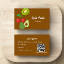 Modern frukt, jordisk ton Näringstecken QR-kod