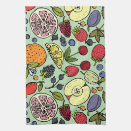 Modern frukt l Colorfull Grönt Kökshandduk