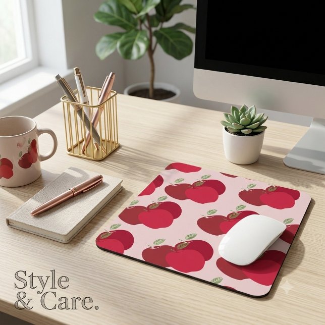 Modern fruktinspirerad äpple musmatta (Modern Fruit-Inspired Apple Mouse Pad)