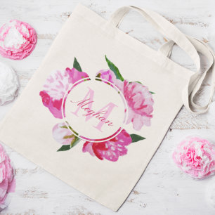 Modern Fuchsia Rosa Blommigt Bröllop Bridesmaid Tygkasse