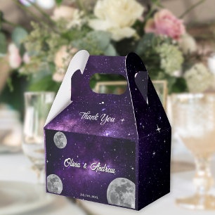 Modern full Moon Starry Night Bröllop Tack Presentaskar