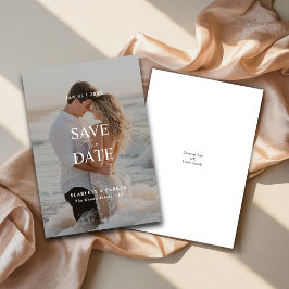 Modern Fullt Bleed Beach Photo Destination Wedding Spara Datumet