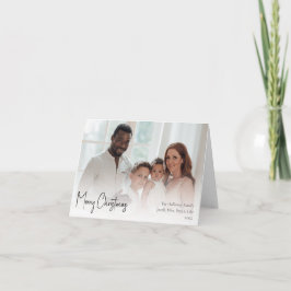 Modern Fullt-foto i julskript Helgkort