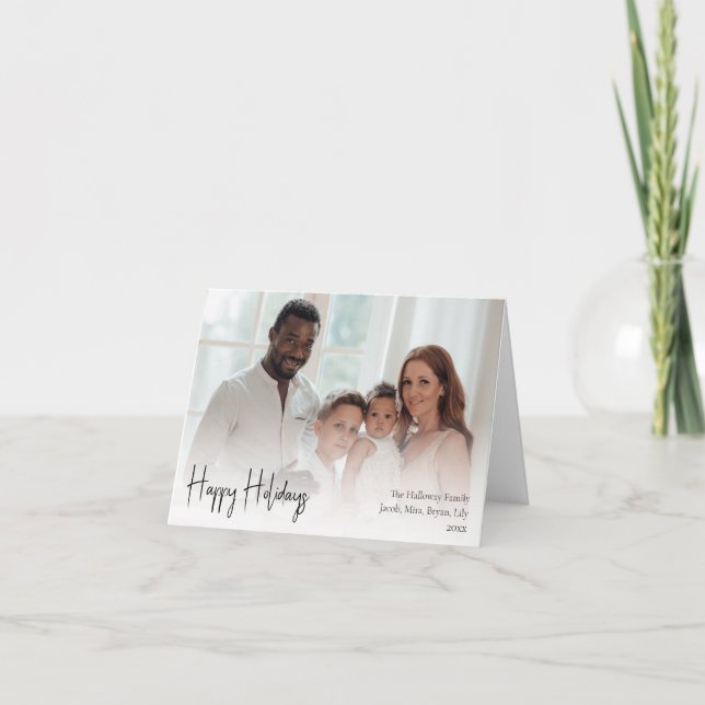 Modern Fullt-foto med Glad helg-format Helgkort (Framsida)