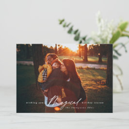 Modern Fullt Foto Modern med magisk Julhelg Julkort