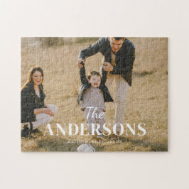 Modern Fullt Photo & Family Namn Pussel