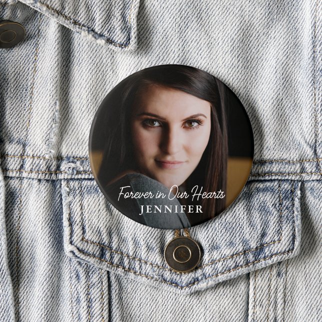 Modern Fullt Photo Memorial för enkel skrift Knapp (Skapare uppladdad)