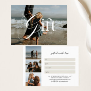 Modern Fullt Photo Photography Gift Certificate