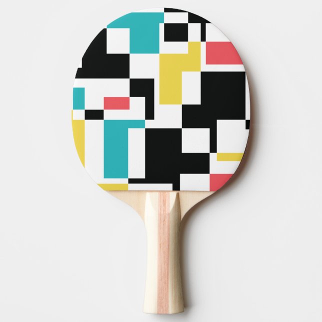 Modern, fun, colorful geometric graphic design pingisracket (Framsidan)