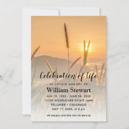Modern Funeral | Celebration of Life Boho Inbjudningar