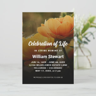 Modern Funeral   Firande i Life-Blommigten Inbjudningar